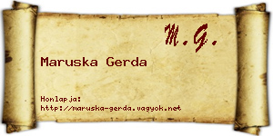 Maruska Gerda névjegykártya
